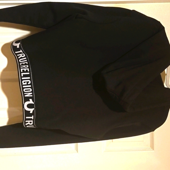 True Religion hooded crop top sweat jacket - Picture 3 of 4